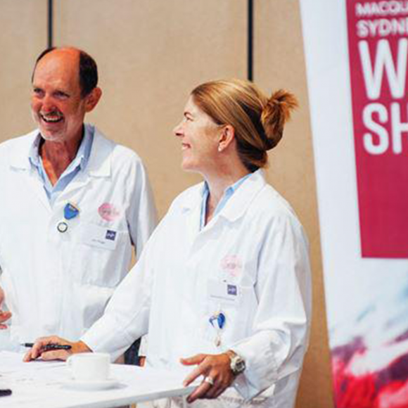 Sydney Royal wine Show’s outgoing Chair of Judges Iain Riggs with the incoming Samantha Connew.
Photo Courtesy of Sydney Royal
